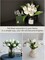 10Pcs Fake White Tulips Artificial Flowers Bouquet, Realistic Faux Tulip Stems That Look Real,Tulipanes Artificiales para Decoracion for Vase,Home Table Decor, Wedding